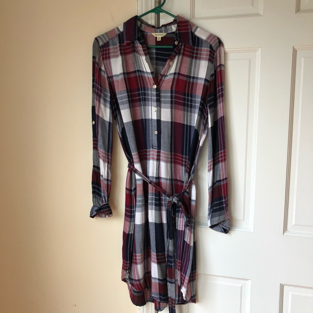 MOVING SALE: Max Studio plaid shirt dress